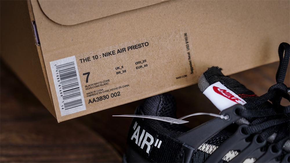 God OFF White Presto 2.0 Black The Ten retail version ready